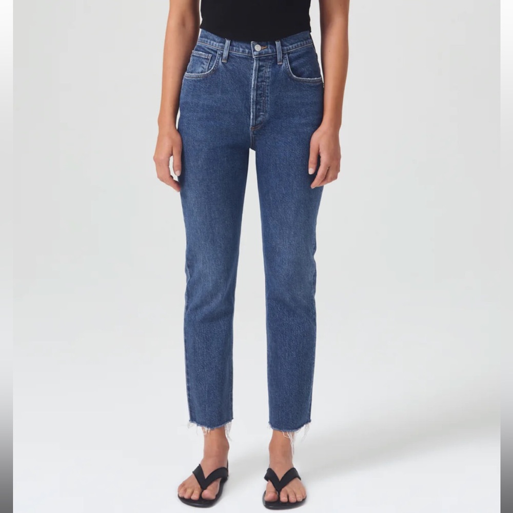 NWT Agolde Riley High Rise Straight Crop Jeans